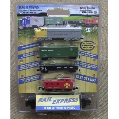 Bachmann Industries HO Scale Battery Operated Rail Champ Child Train Set, Blue   